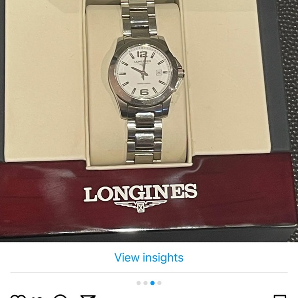 Longines Silver Tone Watch with Stainless Steel Band - Picture 4 of 6